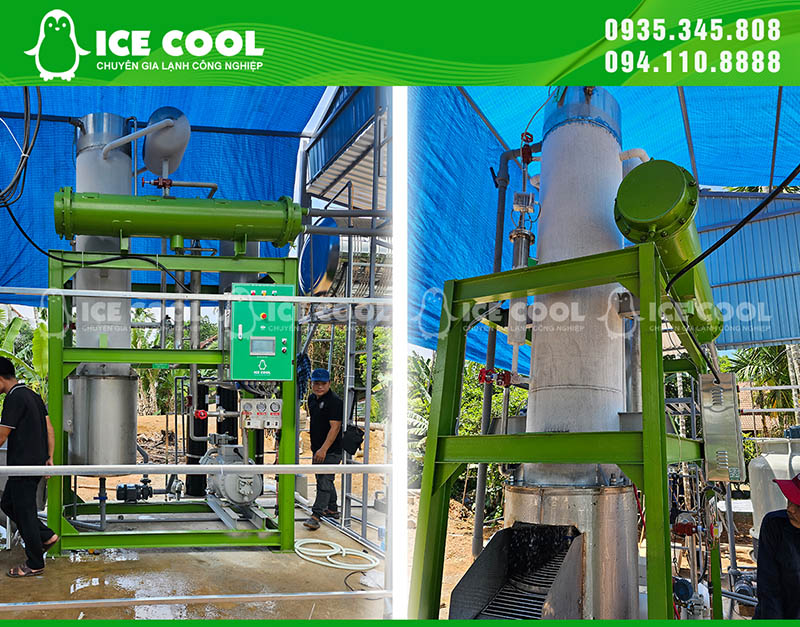 Máy đá viên ICE COOL sử dụng các thiết bị chất lượng để chế tạo máy