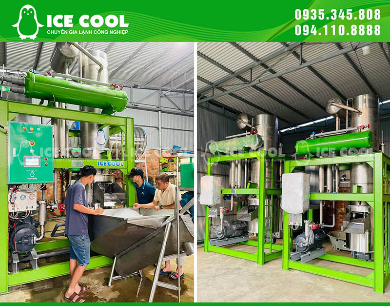 Máy đá viên và máy đá cà phê ICE COOL đã được đưa vào hoạt động ổn định