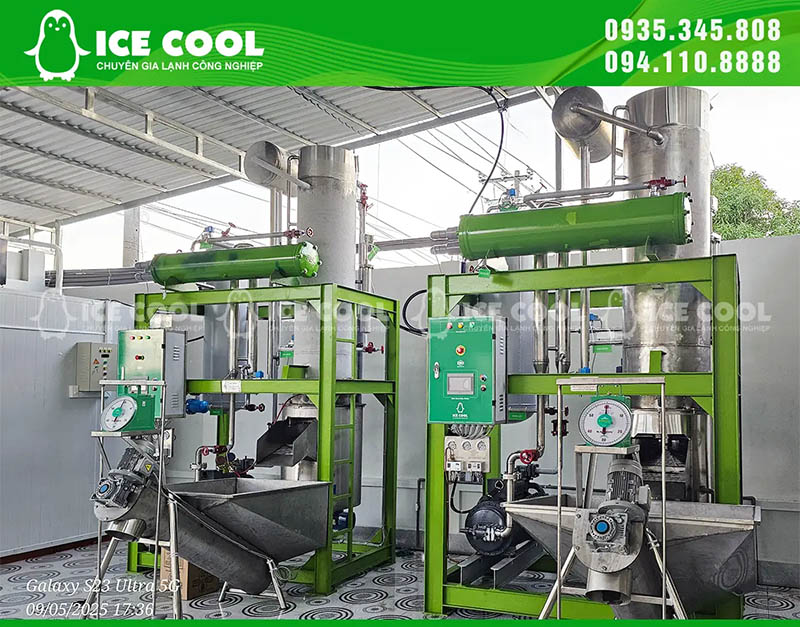 So sánh thời gian đông đá ở các mức nhiệt độ nước đầu vào trong cùng điều kiện vận hành.