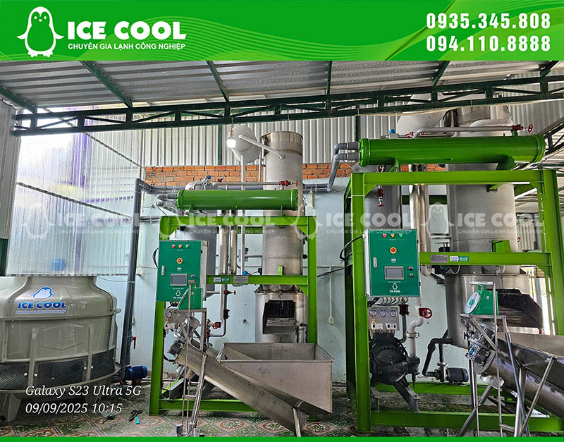 Ghi nhận nhiệt độ nước đầu vào cùng thời gian chu kỳ để đánh giá hiệu suất làm đá.