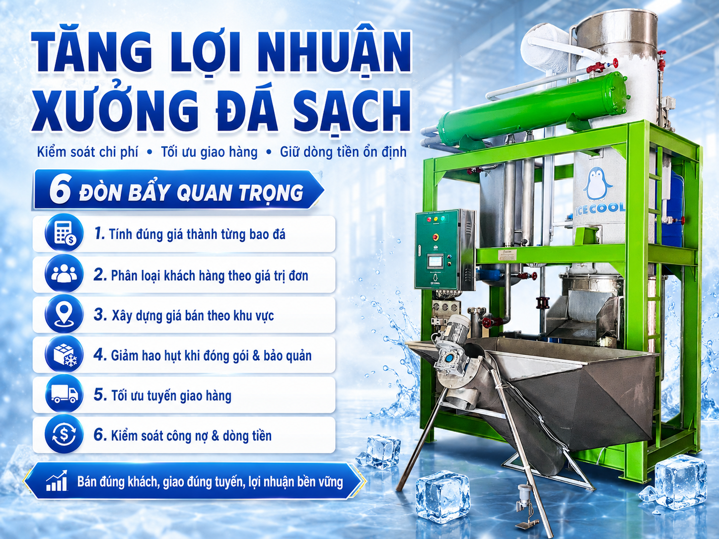 Tăng lợi nhuận xưởng đá sạch bắt đầu từ việc tính đúng chi phí từng bao đá.